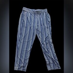 Robert Louis Navy and White Striped Trousers